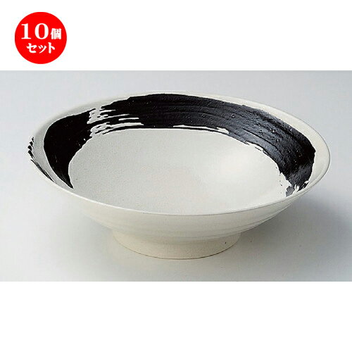 10個セット☆ 麺皿 ☆極刷毛白8.0麺鉢 [ 24.8 x 7.4cm 737g ] | そば丼 うどん ラーメン どんぶり 鉢 盛り鉢 食器 業務用 飲食店 カフェ うつわ 器 おしゃれ かわいい ギフト プレゼント 引き出物 内祝い 結婚祝い おすすめ 食器セット