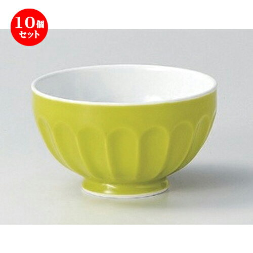 10個セット☆ 多用碗 ☆色釉掛分 (緑) 軽量ボウル [ 13 x 7.5cm (500cc) 227g ] | 多用丼 サラダ 麺類 スープ 食器 業務用 飲食店 カフェ うつわ 器 おしゃれ かわいい お洒落 可愛い ギフト プレゼント 引き出物 内祝い 結婚祝い 誕生日 贈り物 贈答品 おすすめ 食器セット