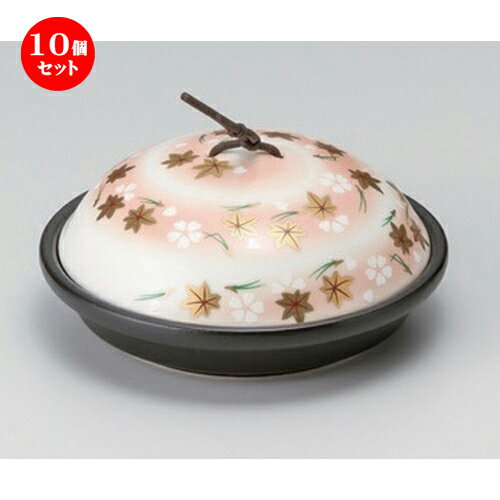 10個セット☆ 会席鍋 ☆黒釉花遊ビ陶板 [ 17 x 7cm 595g ] | 人気 おすすめ 食器 洋食器 業務用 飲食店 ..