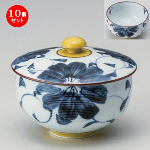 10個セット☆ 蓋付煎茶 ☆彩花絵蓋付汲出 [ 100 x 80cm ] | 湯呑 湯のみ せん茶 千茶 一服 人気 おすすめ 食器 業務用 飲食店 カフェ うつわ 器 おしゃれ かわいい ギフト プレゼント 引き出物 誕生日 贈り物 贈答品 食器セット