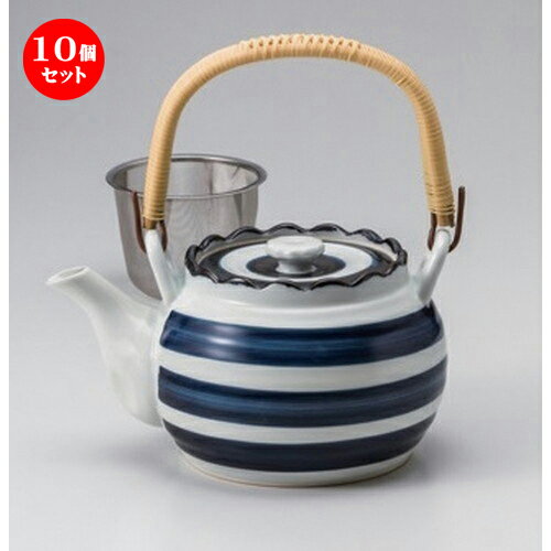 10個セット 有田焼土瓶 /ゴス巻U付6号土瓶 [ 850cc 460g ] | ポット 急須 土瓶 お茶 大きい 一服 まったり 人気 おすすめ 食器 業務用 飲食店 カフェ うつわ 器 おしゃれ かわいい ギフト プレゼント 引き出物 誕生日 贈り物 贈答品 食器セット