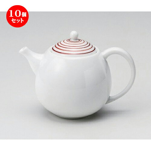 10個セット 急須 /赤駒筋玉ポット (カゴアミ付)13 x 10.5 x 11.3cm (470cc) 275g ] | ポット 急須 きゅうす 土瓶 お茶 一服 まったり 人気 おすすめ 食器 業務用 飲食店 カフェ うつわ 器 おしゃれ かわいい ギフト プレゼント 引き出物 誕生日 贈り物 贈答品 食器セット