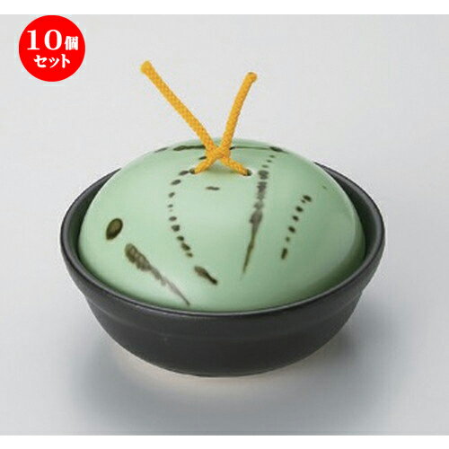 10個セット☆ 会席鍋 ☆ヒワ釉黒飛ばし会席鍋 (大) [ 15.8 x 8.6cm 640g ] | 人気 おすすめ 食器 洋食器 業務用 飲食店 カフェ うつわ 器 おしゃれ かわいい ギフト プレゼント 誕生日 食器セット