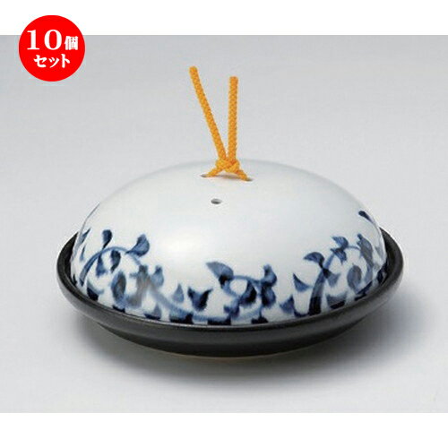 10個セット☆ 会席鍋 ☆染付タコ唐草陶板鍋 (大) [ 18.5 x 7.7cm 800g ] | 人気 おすすめ 食器 洋食器 業務用 飲食店 カフェ うつわ 器 おしゃれ かわいい ギフト プレゼント 誕生日 食器セット