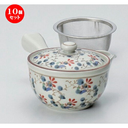 10個セット 有田焼急須 /錦草花U付雀口中急須200cc 360g ] | ポット 急須 きゅうす 土瓶 お茶 一服 ま..