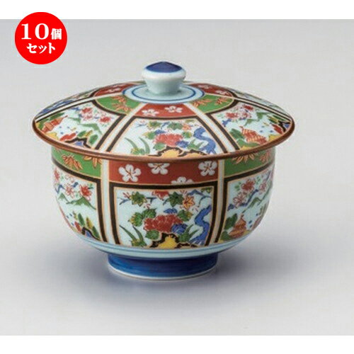 10個セット☆ 蓋付煎茶 ☆錦間取山水蓋付汲出 [ 10 x 8.5cm (200cc) 240g ] | 湯呑 湯のみ せん茶 千茶 一服 人気 おすすめ 食器 業務用 飲食店 カフェ うつわ 器 おしゃれ かわいい ギフト プレゼント 引き出物 誕生日 贈り物 贈答品 食器セット