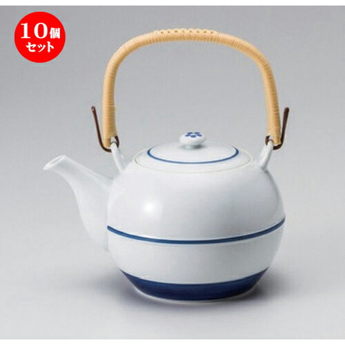 10個セット 有田焼土瓶 /夢路10号土瓶 [ 1800cc 760g ] | ポット 急須 土瓶 お茶 大きい 一服 まったり..