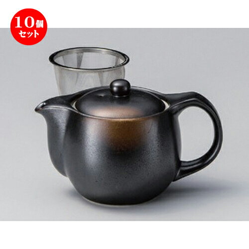 10個セット☆ ポット ☆焼締めポット [ 11.1 x 10.7cm (490cc) 413g ] | 人気 おすすめ 食器 洋食器 業務用 飲食店 カフェ うつわ 器 おしゃれ かわいい ギフト プレゼント 誕生日 食器セット