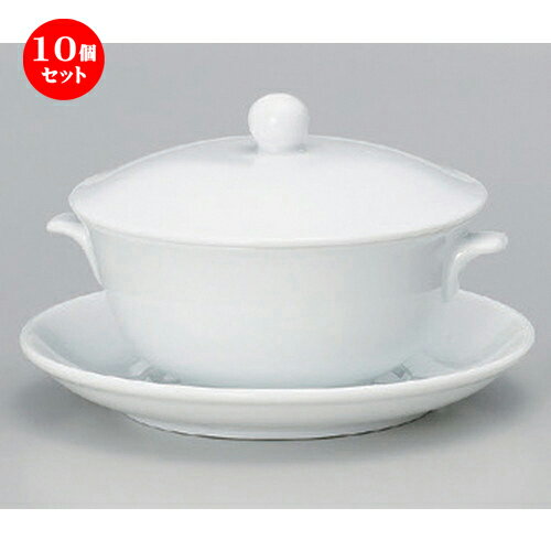 10個セット☆ 中華小物 ☆手付フカヒレスープ碗皿 [ 14 x 11.8 x 9cm 538g ] | スープ 汁椀 フカヒレ ライス 飯碗 チャーハン ラーメン 人気 おすすめ 食器 中華 飯店 中華食器 業務用 飲食店 カフェ うつわ 器 おしゃれ かわいい ギフト プレゼント 贈り物 食器セット