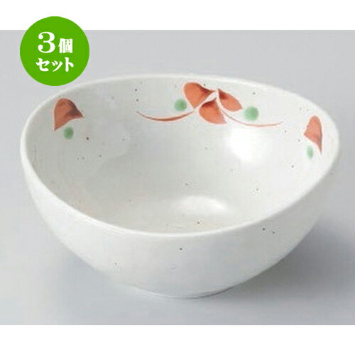 3個セット ☆ 組小鉢 ☆粉引釉京風小花楕円3.5鉢 [ 10.9 x 10.7 x 5cm 138g ] | 小鉢 小 小さい 鉢 ボウル 万能 人気 おすすめ 食器 業務用 飲食店 カフェ うつわ 器 おしゃれ かわいい ギフト プレゼント内祝い 結婚祝い 誕生日 贈り物 贈答品 食器セット
