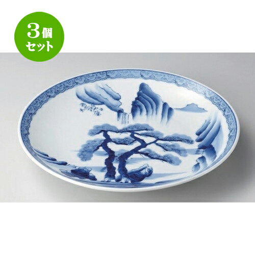 3個セット☆ 有田焼大皿 ☆山水10号皿 [ 30.5 x 4.8cm 1400g ] | 大きい お皿 大皿 盛り皿 盛皿 人気 おすすめ パスタ皿 パーティー 食器 業務用 飲食店 カフェ うつわ 器 ギフト プレゼント誕生日 贈り物 贈答品 おしゃれ かわいい 食器セット