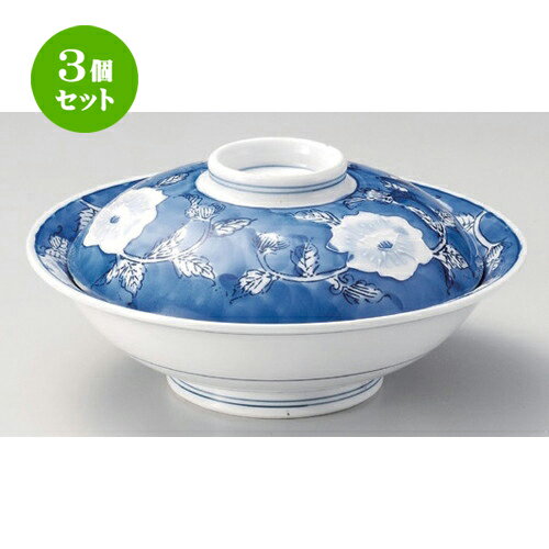 3個セット☆ 平蓋向 ☆一珍山茶花7.0骨ムシ [ 21 x 9.5cm 987g ] | 煮物 料亭 旅館 割烹 碗 人気 おすすめ 食器 業務用 飲食店 カフェ うつわ 器 おしゃれ かわいい ギフト プレゼント 引き出物 誕生日 贈り物 贈答品 食器セット