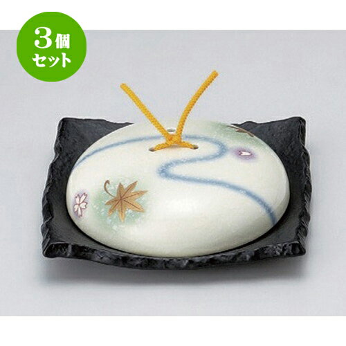 3個セット☆ 会席鍋 ☆流水春秋石目正角陶板鍋 (大) [ 19.9 x 19.4 x 5.5cm 810g ] | 人気 おすすめ 食器 洋食器 業務用 飲食店 カフェ うつわ 器 おしゃれ かわいい ギフト プレゼント 誕生日 食器セット