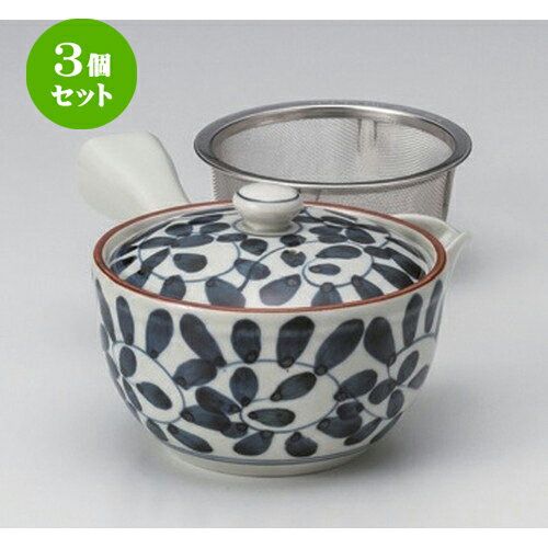 3個セット 有田焼急須 /タコ唐草U付雀口中急須250cc 337g ] | ポット 急須 きゅうす 土瓶 お茶 一服 ま..