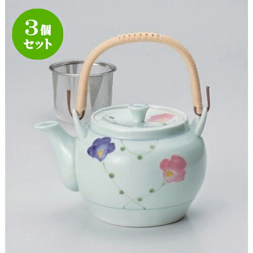 3個セット 有田焼土瓶 /りぼんU付6号土瓶 [ 800cc 490g ] | ポット 急須 土瓶 お茶 大きい 一服 まった..