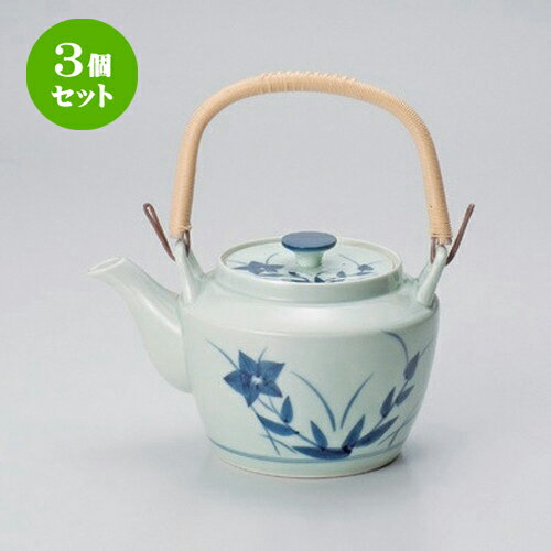 3個セット 有田焼土瓶 /青磁桔梗M10号土瓶 [ 2000cc 940g ] | ポット 急須 土瓶 お茶 大きい 一服 まったり 人気 おすすめ 食器 業務用 飲食店 カフェ うつわ 器 おしゃれ かわいい ギフト プレゼント 引き出物 誕生日 贈り物 贈答品 食器セット