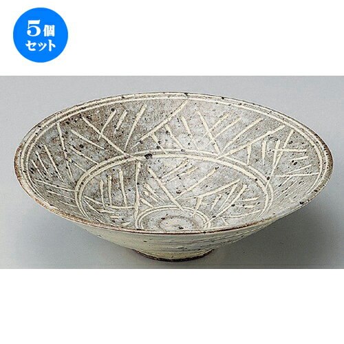 5個セット ☆ 盛鉢 ☆粉引釉ケズリ6.0鉢 [ 19.7 x 5.6cm 410g ] | 盛り鉢 盛鉢 万能 取り鉢 おすすめ 食器 業務用 飲食店 カフェ うつわ 器 おしゃれ かわいい お洒落 可愛い おしゃれ かわいい お洒落 可愛い 食器セット