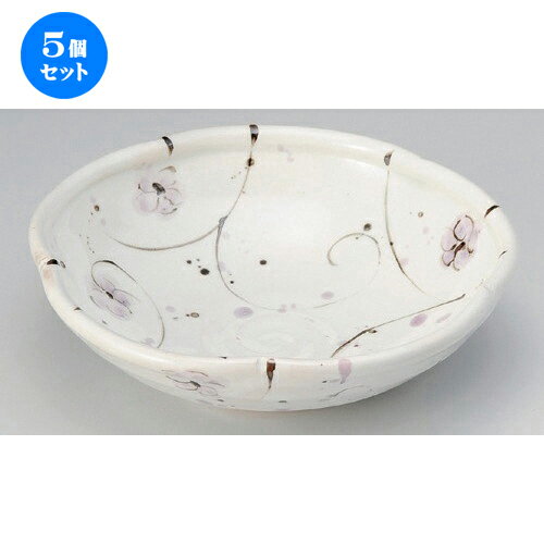 5個セット ☆ 盛鉢 ☆紫小花7.5花型鉢 [ 22.4 x 6.6cm 500g ] | 盛り鉢 盛鉢 万能 取り鉢 おすすめ 食器 業務用 飲食店 カフェ うつわ 器 おしゃれ かわいい お洒落 可愛い おしゃれ かわいい お洒落 可愛い 食器セット