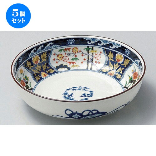 5個セット☆ 盛鉢 ☆染錦紋様7号鉢 [ 20.5 x 6cm 480g ] | 盛り鉢 盛鉢 万能 取り鉢 おすすめ 食器 業務用 飲食店 カフェ うつわ 器 おしゃれ かわいい お洒落 可愛い おしゃれ かわいい お洒落 可愛い 食器セット