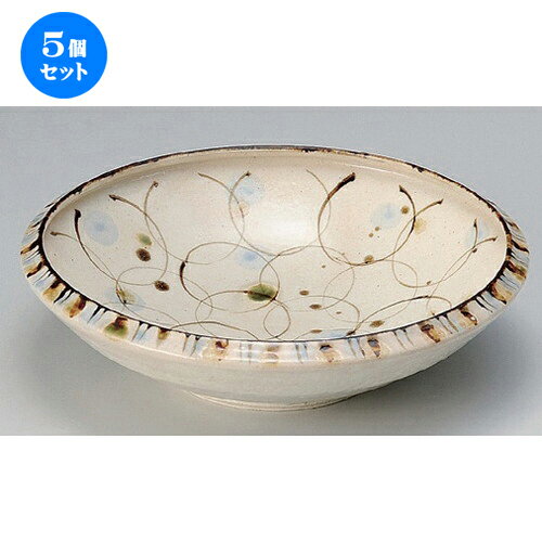 5個セット☆ 盛鉢 ☆織部ドロップ盛鉢 [ 20 x 5.8cm 357g ] | 盛り鉢 盛鉢 万能 取り鉢 おすすめ 食器 業務用 飲食店 カフェ うつわ 器 おしゃれ かわいい お洒落 可愛い おしゃれ かわいい お洒落 可愛い 食器セット