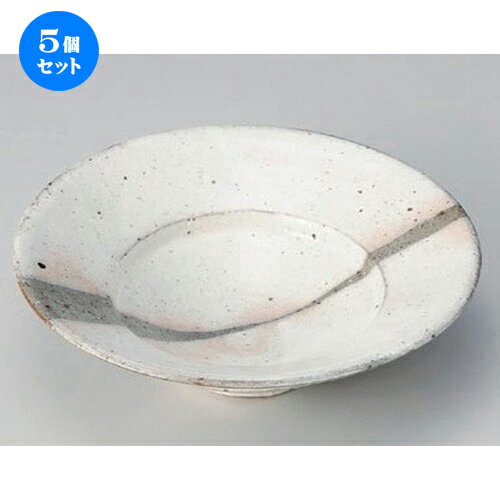 5個セット☆ 向付 ☆粉引ぬり分段付6.5鉢 [ 19 x 5.6cm 483g ] | 和食器 鉢 小鉢 ボウル 浅鉢 料亭 ホテル 食器 業務用 飲食店 カフェ うつわ 器 おしゃれ かわいい ギフト プレゼント 内祝い 誕生日 贈り物 贈答品 おすすめ 食器セット