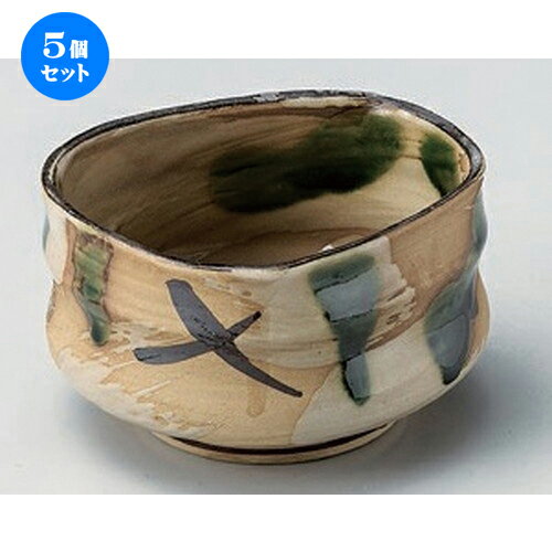 5個セット☆ 小鉢 ☆織部流し小鉢 [ 10.5 x 6cm 219g ] | 小鉢 小 小さい 鉢 ボウル 万能 人気 おすすめ 食器 業務用 飲食店 カフェ うつわ 器 おしゃれ かわいい ギフト プレゼント内祝い 結婚祝い 誕生日 贈り物 贈答品 食器セット