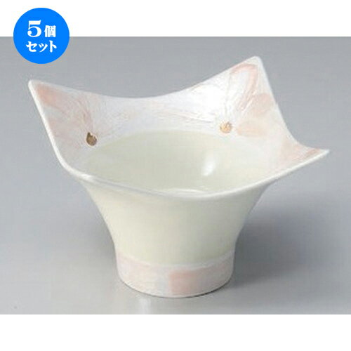 5個セット☆ 小鉢 ☆ピンク一珍ハケ四方上り高台小鉢 [ 11 x 11 x 7.8cm ] | 小鉢 小 小さい 鉢 ボウル 万能 人気 おすすめ 食器 業務用 飲食店 カフェ うつわ 器 おしゃれ かわいい ギフト プレゼント内祝い 結婚祝い 誕生日 贈り物 贈答品 食器セット