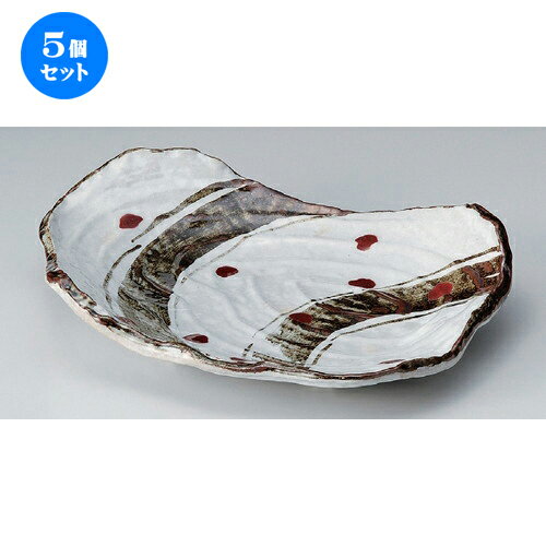 5個セット ☆ 盛鉢 ☆錆絵辰砂渦彫11.0盛込皿 [ 35 x 27 x 6.5cm 1460g ] | 盛り鉢 盛鉢 万能 取り鉢 おすすめ 食器 業務用 飲食店 カフェ うつわ 器 おしゃれ かわいい お洒落 可愛い おしゃれ かわいい お洒落 可愛い 食器セット