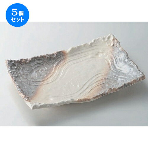 5個セット☆ 萬古焼大皿 ☆カスミ志野10.0四ツ足長角皿 [ 32.8 x 19.7 x 5cm 980g ] | 大きい お皿 大皿 盛り皿 盛皿 人気 おすすめ パスタ皿 パーティー 食器 業務用 飲食店 カフェ うつわ 器 ギフト プレゼント誕生日 贈り物 贈答品 おしゃれ かわいい 食器セット