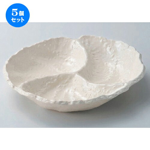 5個セット☆ 萬古焼大皿 ☆白地ウズ潮三ッ切オードブル [ 27.8 x 25.7 x 5.3cm 950g ] | 大きい お皿 大皿 盛り皿 盛皿 人気 おすすめ パスタ皿 パーティー 食器 業務用 飲食店 カフェ うつわ 器 ギフト プレゼント誕生日 贈り物 贈答品 おしゃれ かわいい 食器セット