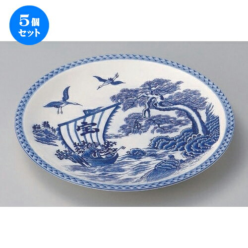 5個セット☆ 萬古焼大皿 ☆宝船12.0丸皿 [ 37 x 4cm 1400g ] | 大きい お皿 大皿 盛り皿 盛皿 人気 おすすめ パスタ皿 パーティー 食器 業務用 飲食店 カフェ うつわ 器 ギフト プレゼント誕生日 贈り物 贈答品 おしゃれ かわいい 食器セット