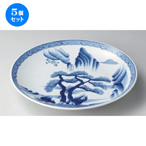 5個セット☆ 有田焼大皿 ☆山水15号皿 [ 46 x 7cm 4100g ] | 大きい お皿 大皿 盛り皿 盛皿 人気 おすすめ パスタ皿 パーティー 食器 業務用 飲食店 カフェ うつわ 器 ギフト プレゼント誕生日 贈り物 贈答品 おしゃれ かわいい 食器セット