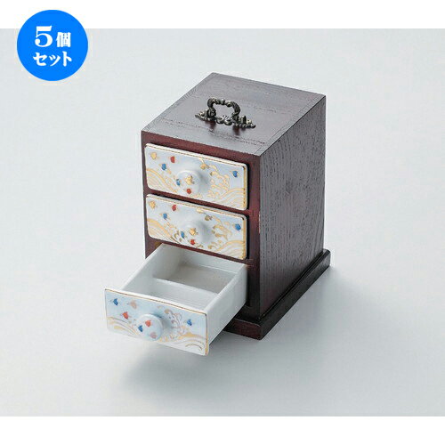 5個セット☆ 松花堂 ☆波千鳥引出セット (仕切ナシ x 2・仕切有 x 1) [ 16 x 11.9 x 19cm 1800g ] | 小鉢 小 小さい 鉢 ボウル 万能 人気 おすすめ 食器 業務用 飲食店 カフェ うつわ 器 おしゃれ かわいい ギフト プレゼント内祝い 結婚祝い 誕生日 贈り物 食器セット