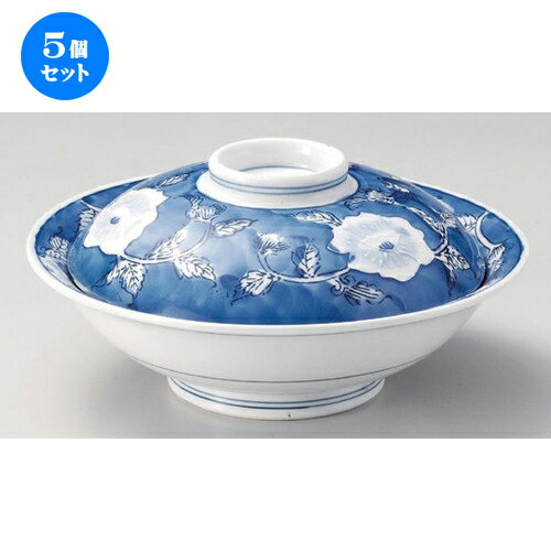 5個セット☆ 平蓋向 ☆一珍山茶花7.0骨ムシ [ 21 x 9.5cm 987g ] | 煮物 料亭 旅館 割烹 碗 人気 おすすめ 食器 業務用 飲食店 カフェ うつわ 器 おしゃれ かわいい ギフト プレゼント 引き出物 誕生日 贈り物 贈答品 食器セット