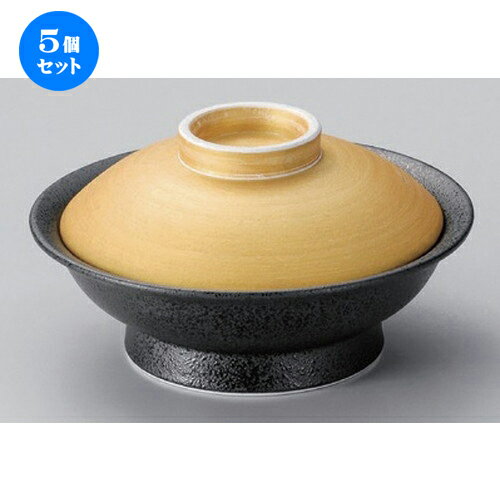 5個セット☆ 平蓋向 ☆金彩黒油滴平蓋向 [ 17.1 x 9.1cm 730g ] | 煮物 料亭 旅館 割烹 碗 人気 おすすめ 食器 業務用 飲食店 カフェ うつわ 器 おしゃれ かわいい ギフト プレゼント 引き出物 誕生日 贈り物 贈答品 食器セット