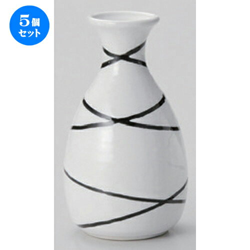 5個セット☆ 酒器 ☆乱線2合徳利 [ 8 x 14.5cm (330cc) 209g ] | 徳利 熱燗 冷酒 お酒 日本酒 バー bar ..