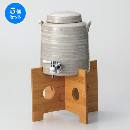 5個セット☆ サーバー ☆刷毛マルチサーバー (1.8L) (木台付) [ 14.5 x 17cm (1800cc) 1553g ] | 焼酎 保存 インテリア サーバー バー bar 晩酌 人気 おすすめ 食器 業務用 飲食店 カフェ うつわ 器 おしゃれ かわいい ギフト プレゼント 引き出物 誕生日 贈り物 食器セット