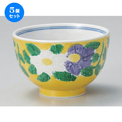 5個セット☆ 多用丼 ☆黄交趾5.0丼 [ 15 x 9.8cm 554g ] | お好み丼 丼ぶり カフェ丼 鉢 ラーメン そば うどん ボウル 食器 業務用 飲食店 カフェ うつわ 器 おしゃれ かわいい ギフト プレゼント 誕生日 贈り物 贈答品 食器セット