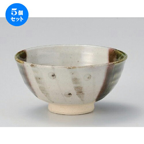 5個セット☆ 飯碗 ☆粉引風景茶碗 小 [ 11 x 5.8cm 174g ] | ちゃわん お茶碗 飯碗 ご飯茶碗 白米 人気 おすすめ 食器 業務用 飲食店 カフェ うつわ 器 おしゃれ かわいい ギフト プレゼント 引き出物 誕生日 贈り物 贈答品 食器セット