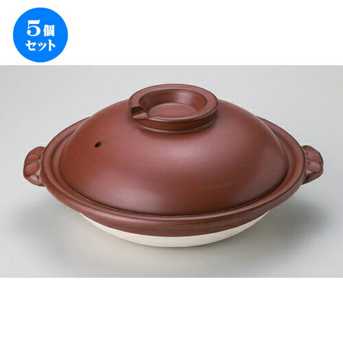 5個セット☆ スッポン鍋 ☆鉄赤8号スッポン鍋 [ 28 x φ25 x 10.5cm 1700g ] | 人気 おすすめ 食器 洋食器 業務用 飲食店 カフェ うつわ 器 おしゃれ かわいい ギフト プレゼント 誕生日 食器セット