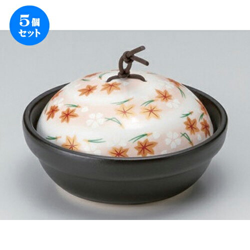 5個セット☆ 会席鍋 ☆黒釉花遊ビ耐熱鍋 [ 16 x 8cm 623g ] | 人気 おすすめ 食器 洋食器 業務用 飲食店 カフェ うつわ 器 おしゃれ かわいい ギフト プレゼント 誕生日 食器セット