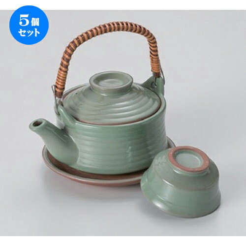 5個セットグリーン切立土瓶むし [ 10.3 x 5.2cm (220cc) 440g ] | 土瓶蒸し 土瓶むし 松茸 マツタケ 料亭 人気 おすすめ 食器 業務用 飲食店 カフェ うつわ 器 おしゃれ かわいい ギフト プレゼント 誕生日 贈り物 贈答品 食器セット