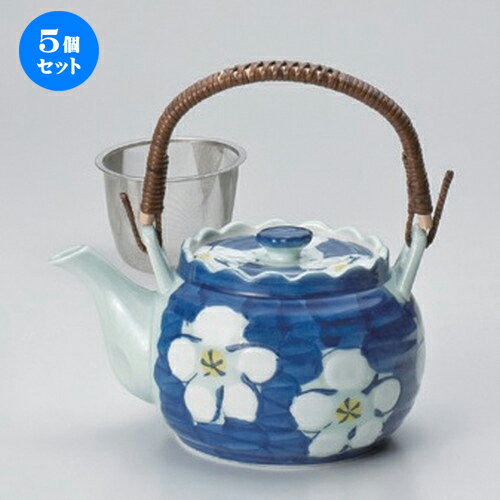 5個セット 有田焼土瓶 /濃大梅六兵ェU付10号土瓶 [ 1,680cc 810g ] | ポット 急須 土瓶 お茶 大きい 一..