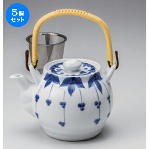 5個セット 急須 /シダレ花8号土瓶1380cc 700g ] | ポット 急須 きゅうす 土瓶 お茶 一服 まったり 人気 おすすめ 食器 業務用 飲食店 カフェ うつわ 器 おしゃれ かわいい ギフト プレゼント 引き出物 誕生日 贈り物 贈答品 食器セット