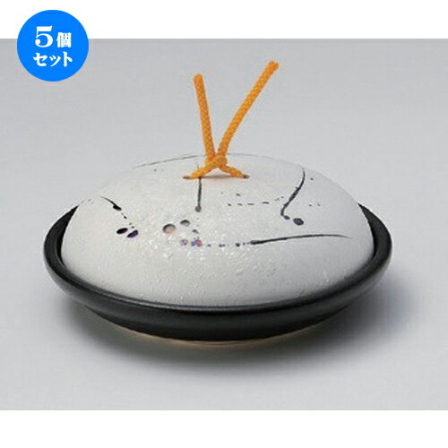 5個セット☆ 会席鍋 ☆黒飛ばしラスター陶板鍋 (小) [ 17.1 x 7cm 650g ] | 人気 おすすめ 食器 洋食器 業務用 飲食店 カフェ うつわ 器 おしゃれ かわいい ギフト プレゼント 誕生日 食器セット