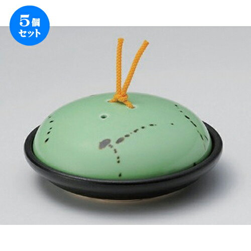 5個セット☆ 会席鍋 ☆ヒワ釉黒飛ばし陶板鍋 (小) [ 17.1 x 7cm 650g ] | 人気 おすすめ 食器 洋食器 業務用 飲食店 カフェ うつわ 器 おしゃれ かわいい ギフト プレゼント 誕生日 食器セット