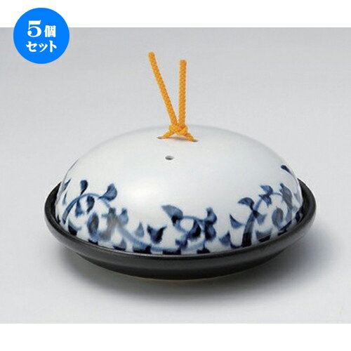 5個セット☆ 会席鍋 ☆染付タコ唐草陶板鍋 (大) [ 18.5 x 7.7cm 800g ] | 人気 おすすめ 食器 洋食器 業務用 飲食店 カフェ うつわ 器 おしゃれ かわいい ギフト プレゼント 誕生日 食器セット