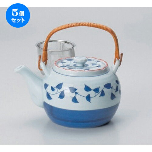 5個セット 土瓶 /ゴス巻唐草4号土瓶 [ 720cc 509g ] | ポット 急須 土瓶 お茶 大きい 一服 まったり 人気 おすすめ 食器 業務用 飲食店 カフェ うつわ 器 おしゃれ かわいい ギフト プレゼント 引き出物 誕生日 贈り物 贈答品 食器セット