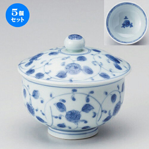 5個セット☆ 蓋付煎茶 ☆バラノ舞蓋付汲出 [ 9.5 x 8.5cm 220g ] | 湯呑 湯のみ せん茶 千茶 一服 人気 おすすめ 食器 業務用 飲食店 カフェ うつわ 器 おしゃれ かわいい ギフト プレゼント 引き出物 誕生日 贈り物 贈答品 食器セット