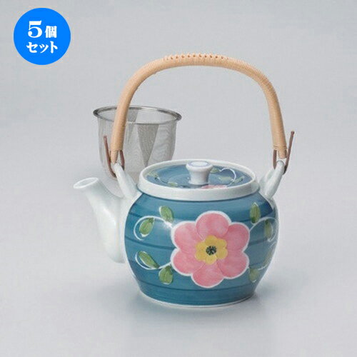 5個セット 有田焼土瓶 /唐草花U付8号土瓶 [ 1300cc 720g ] | ポット 急須 土瓶 お茶 大きい 一服 まったり 人気 おすすめ 食器 業務用 飲食店 カフェ うつわ 器 おしゃれ かわいい ギフト プレゼント 引き出物 誕生日 贈り物 贈答品 食器セット